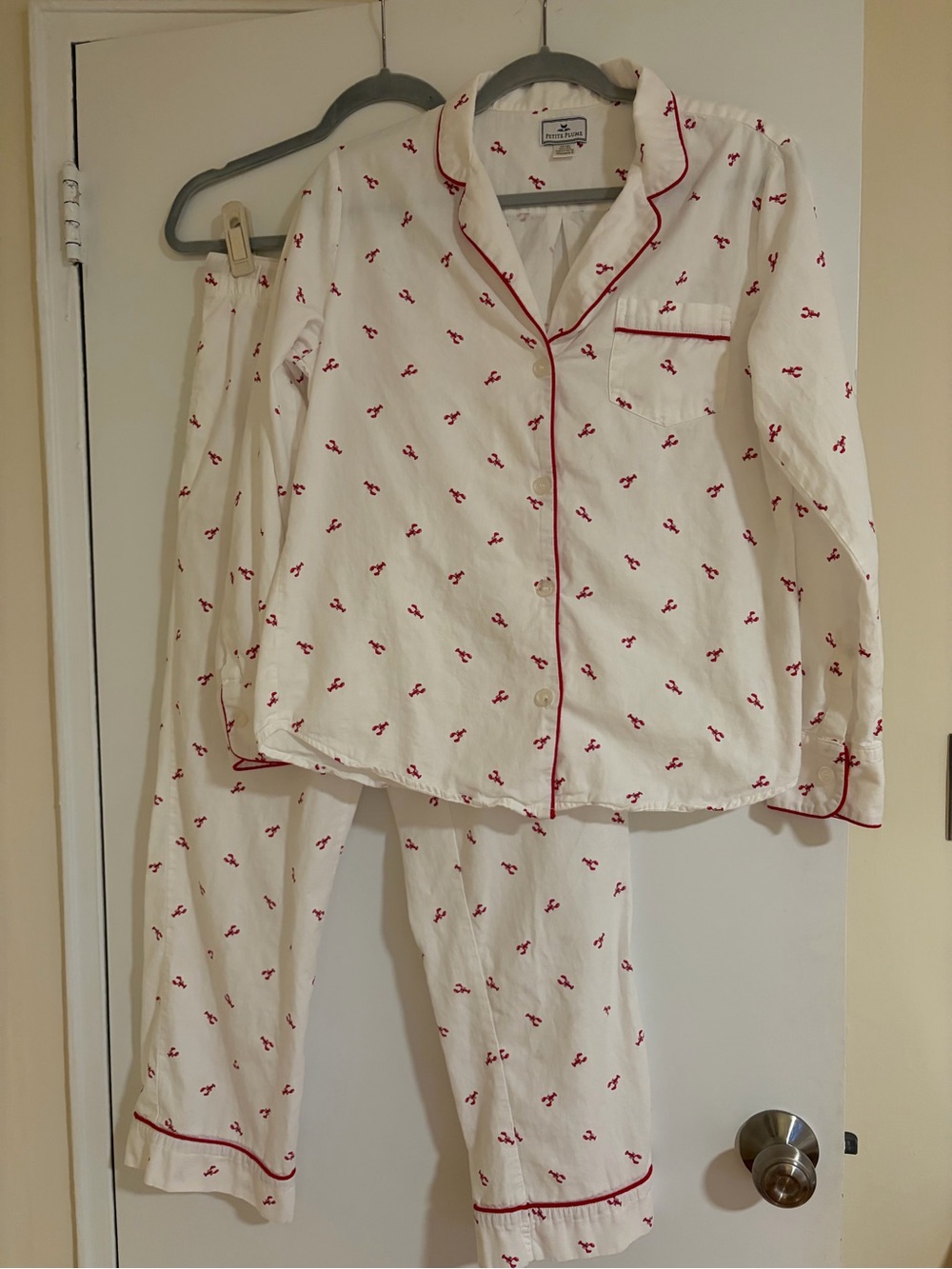 PETITE PLUME 100% Cotton Pajamas with Lobster 🦞 Print Size Small - Picture 2 of 5